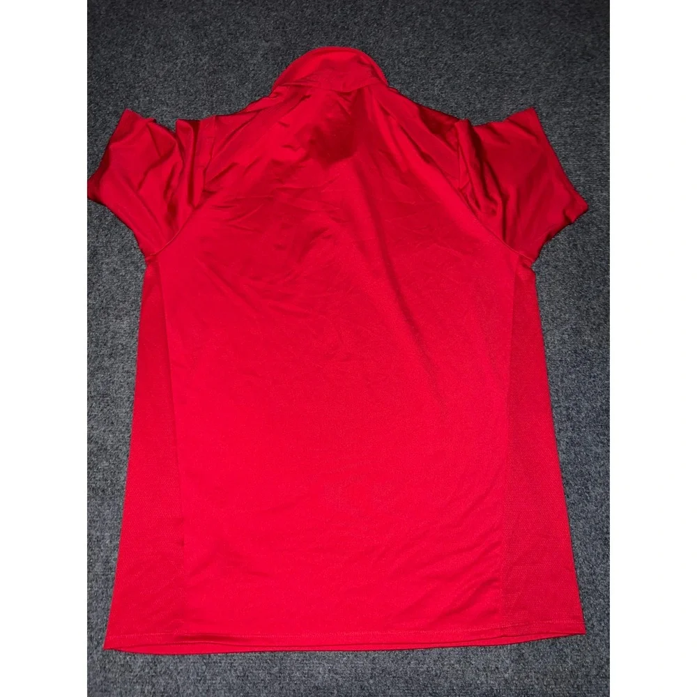 Adidas Puremotion CoolMax Red Golf Polo Shirt Mens Large Short Sleeve
